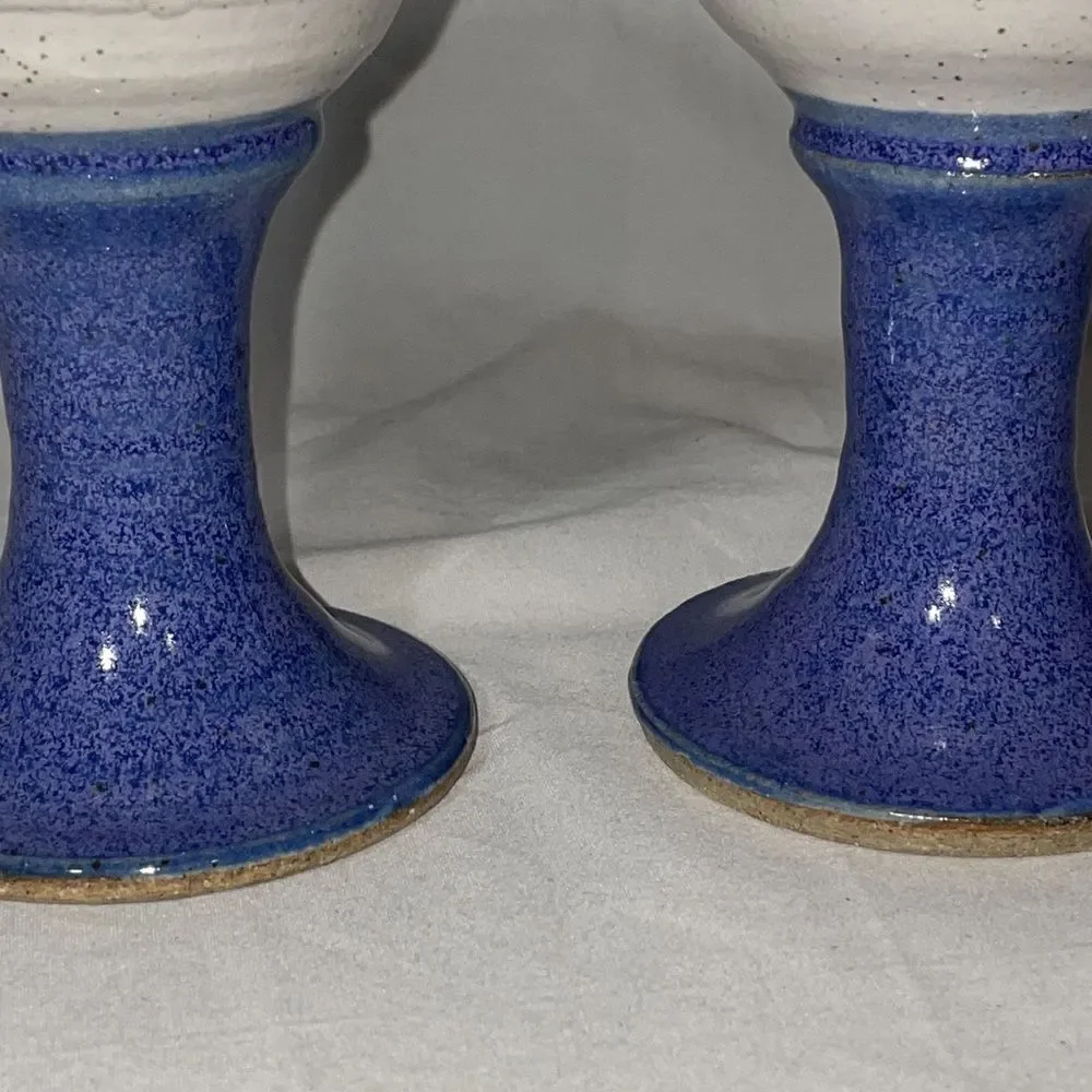 2 handmade ceramic goblets